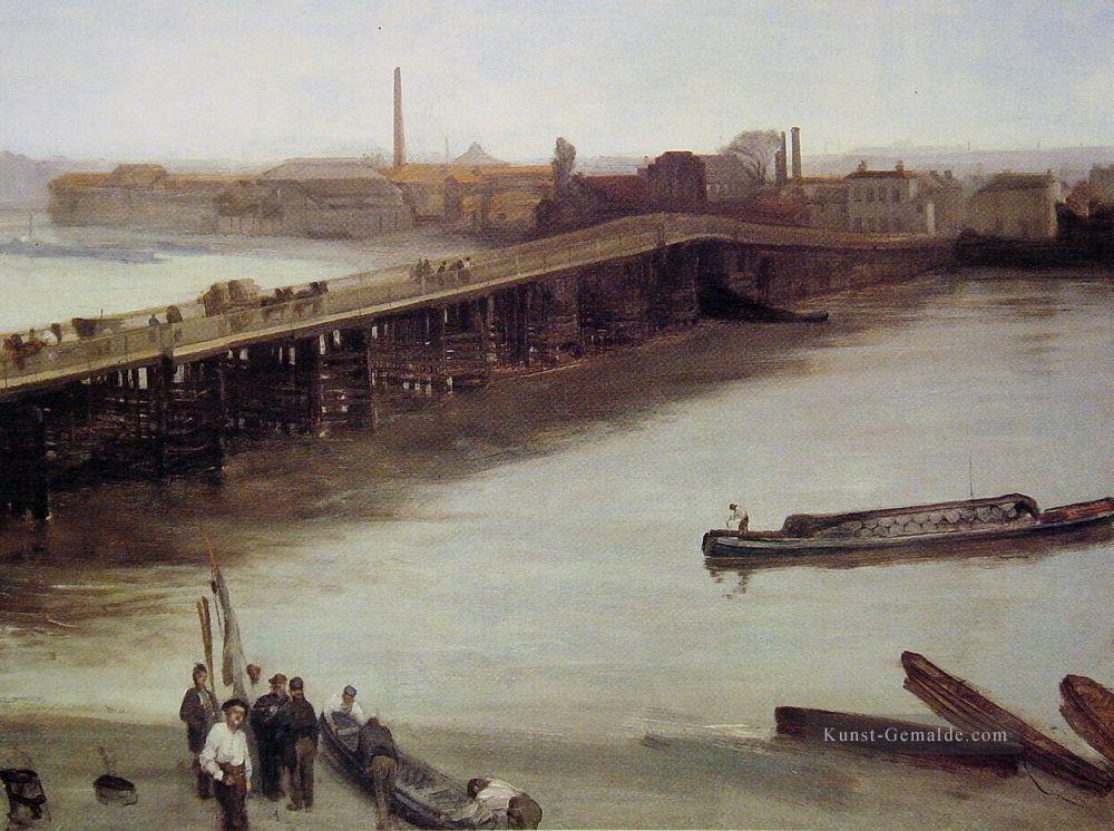 Brown und Silber Old Battersea Brücke James Abbott McNeill Whistler Ölgemälde